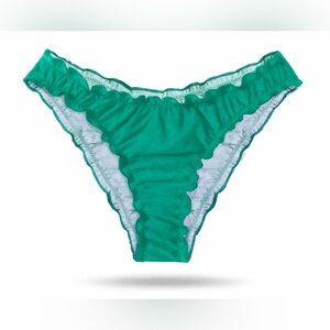 SHEIN Teal Ruched Back Bikini Bottoms | SIZE SMALL